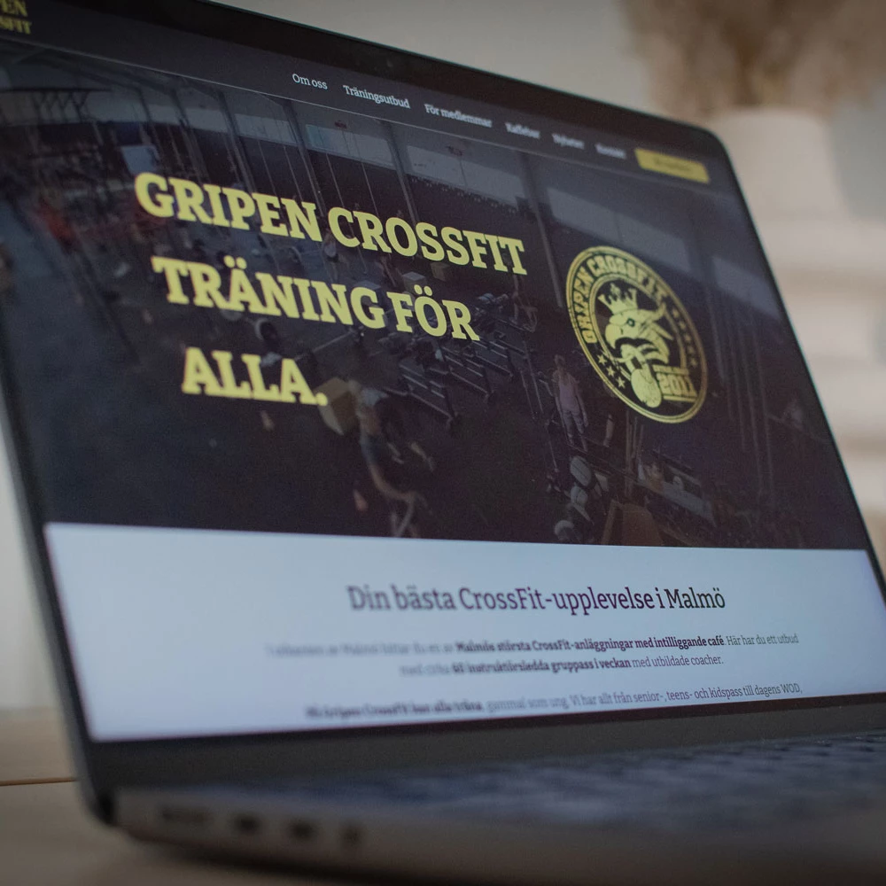 Gripen Crossfit hemsida utvecklad av Avitus IT